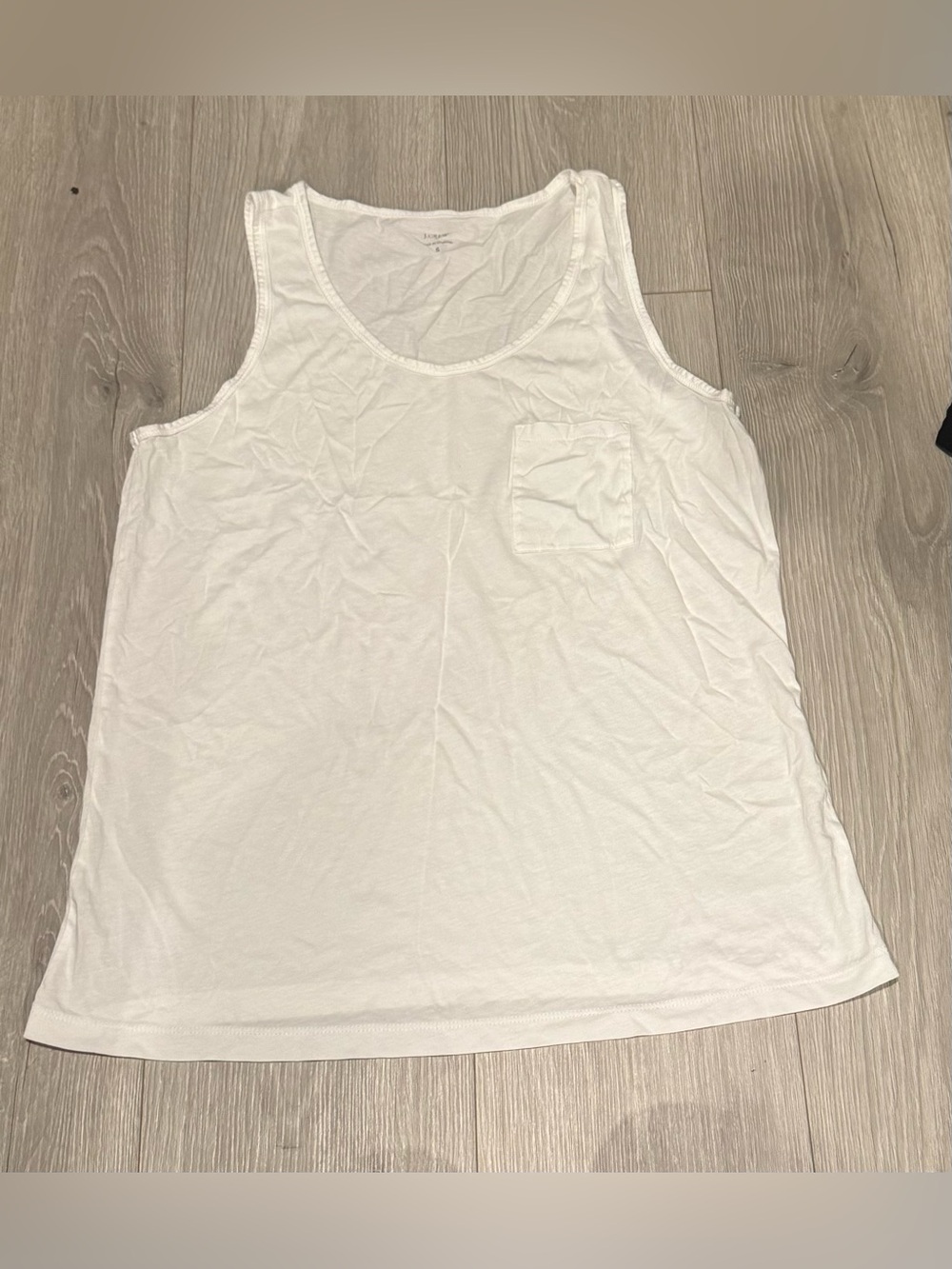 JCrew White Tank Top with Pocket S